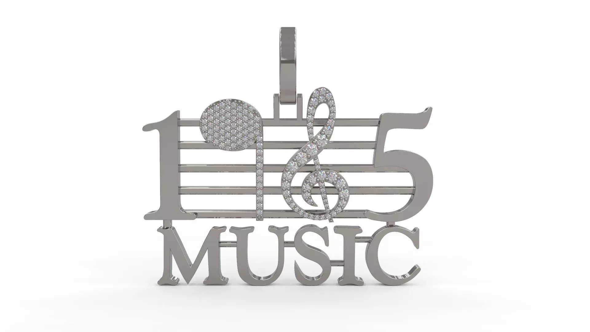 1985 Musical Note Pendant 3D print model