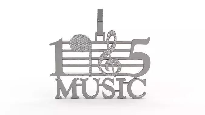 1985 Musical Note Pendant