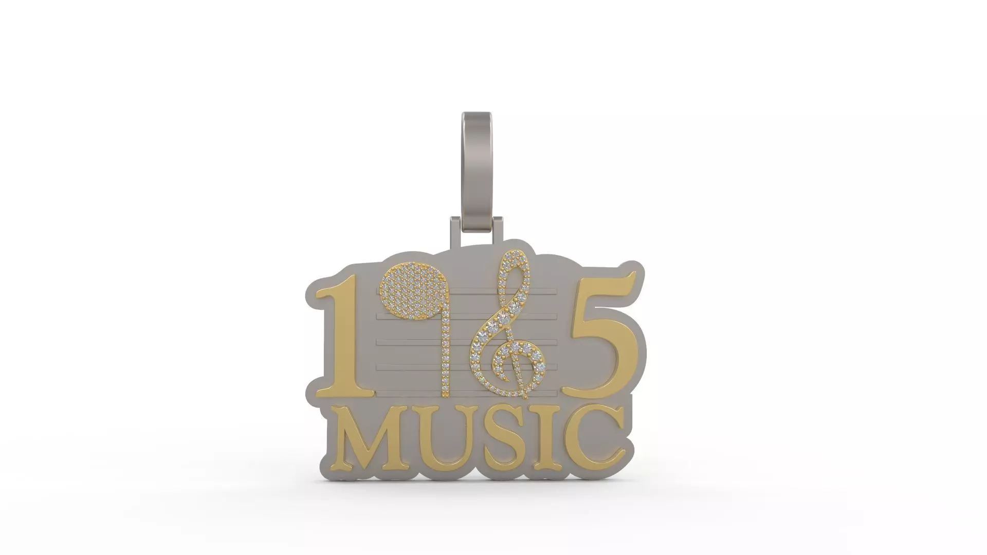 1985 Musical Note Pendant 3D print model