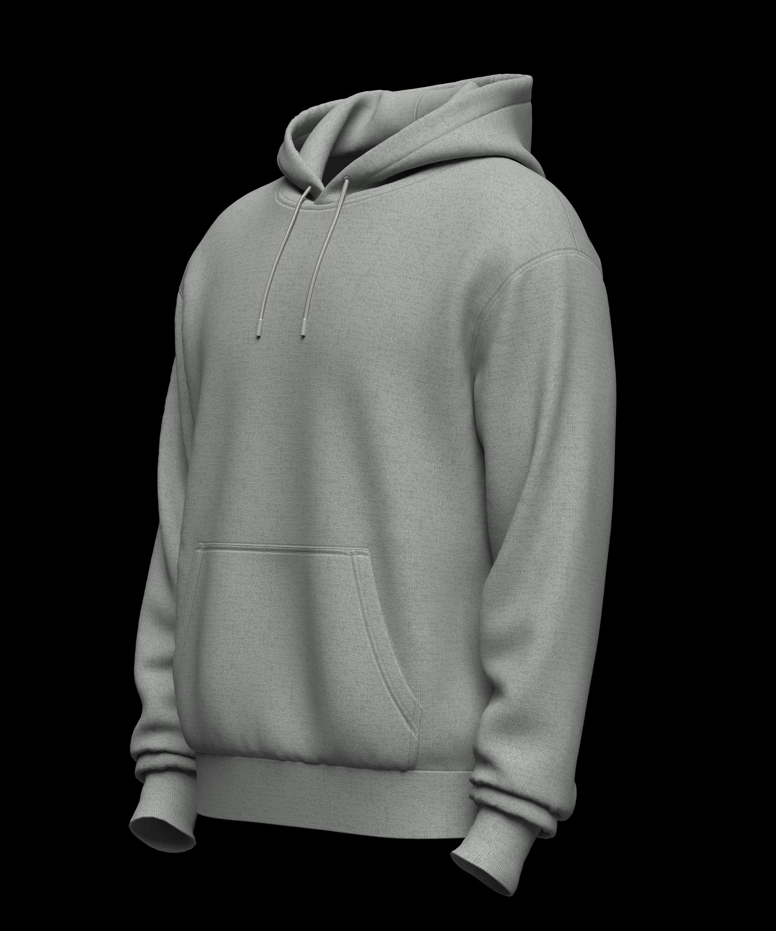 Mens Oversized Hoodie 3d Model 3D model_11