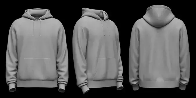 Mens Oversized Hoodie 3d Model 3D model | CGTrader