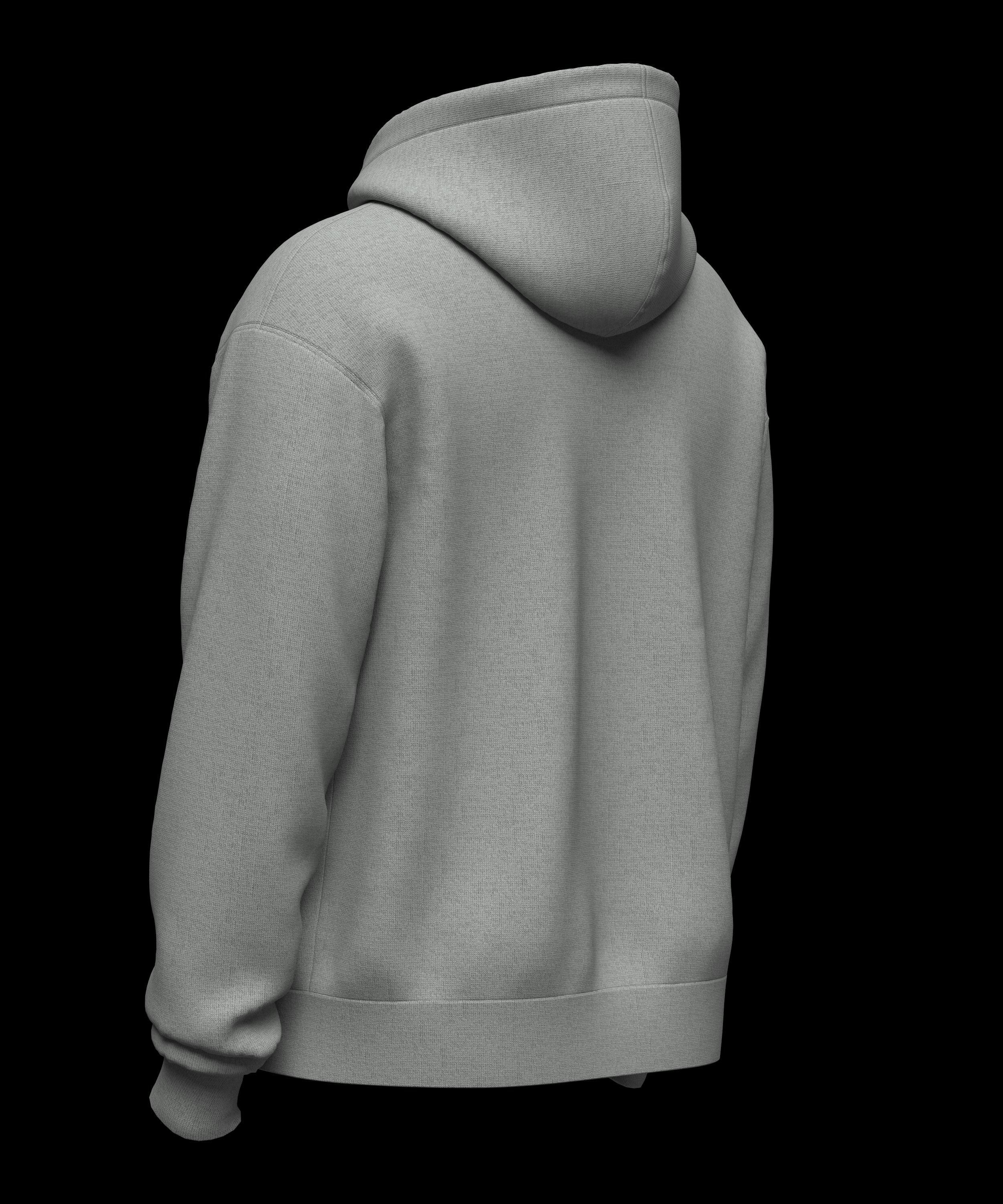 Mens Oversized Hoodie 3d Model 3D model_9