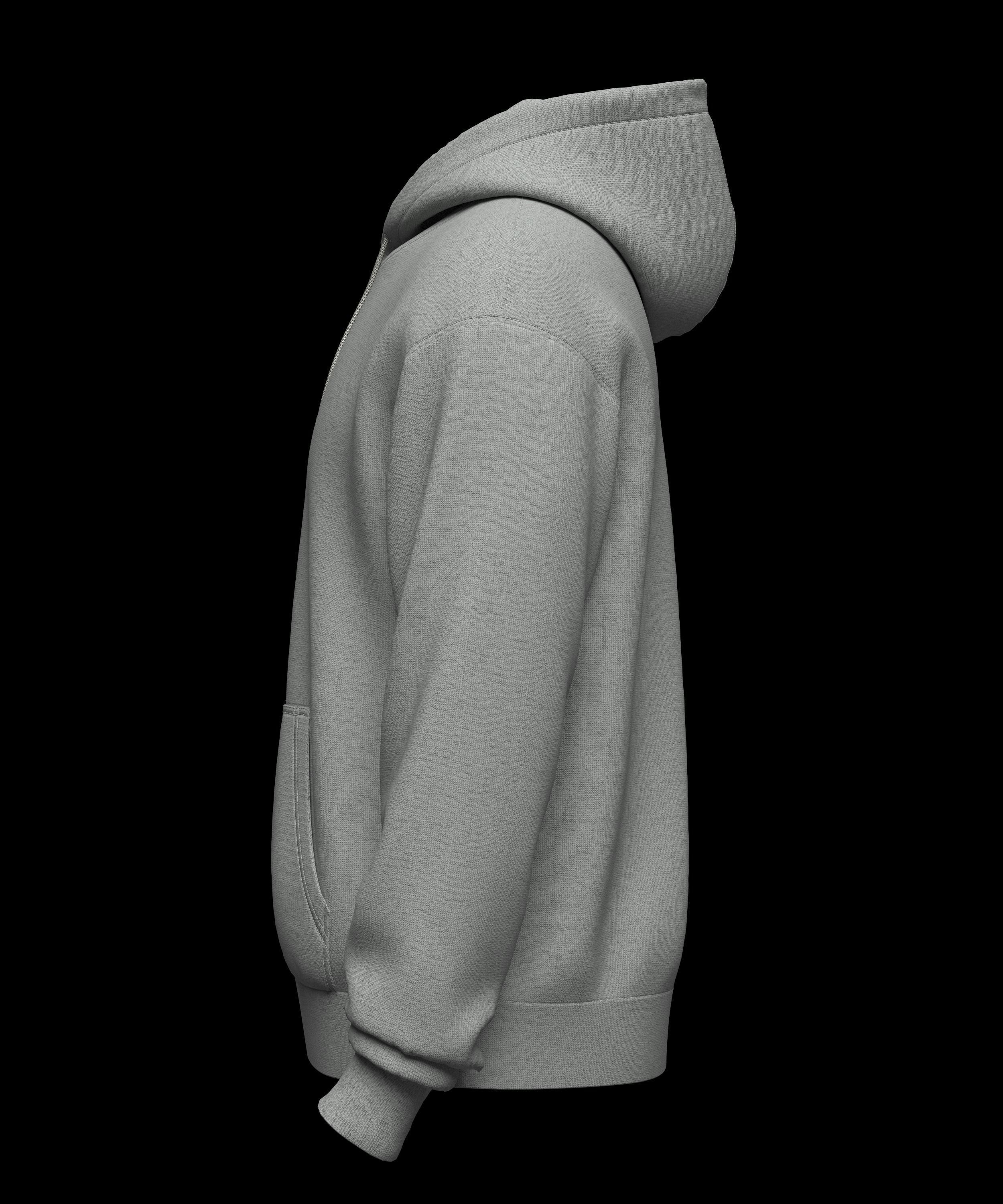 Mens Oversized Hoodie 3d Model 3D model_10
