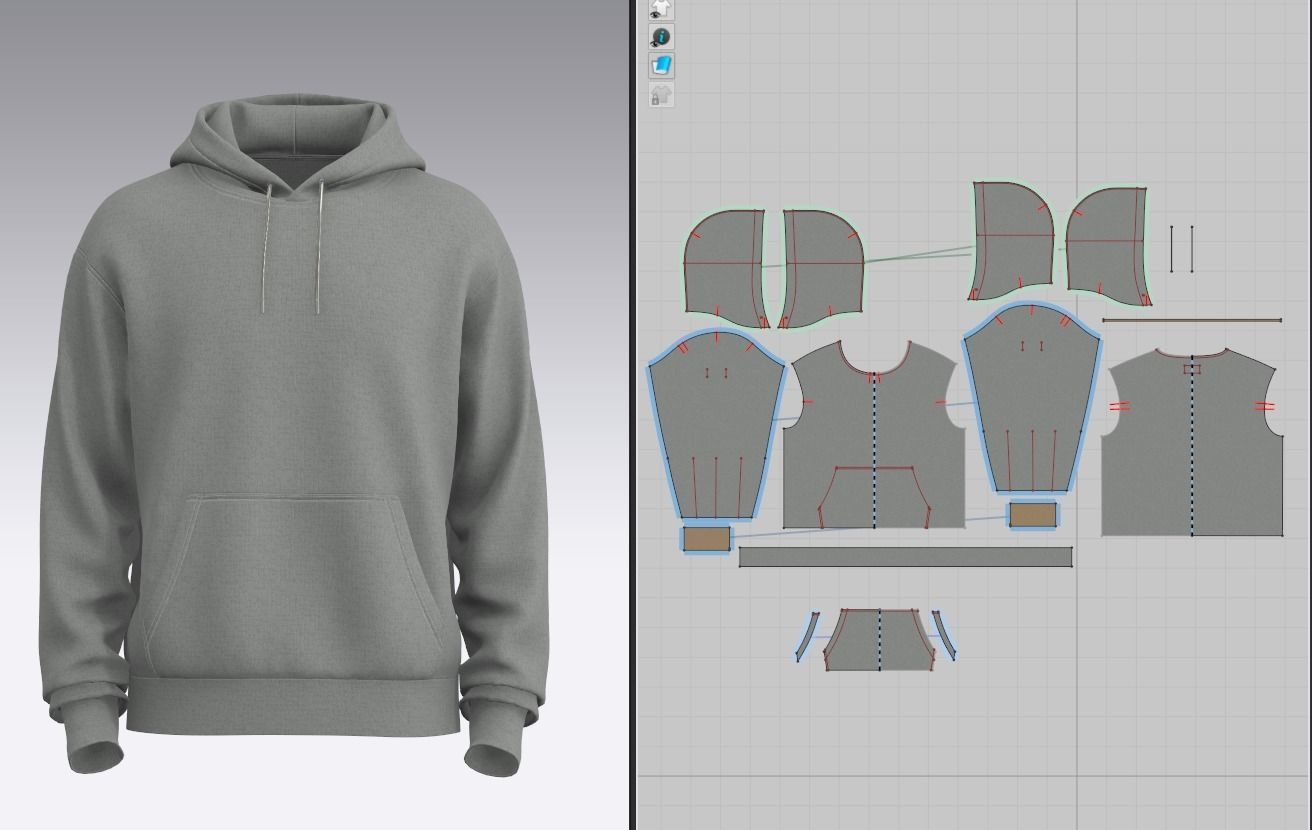 Mens Oversized Hoodie 3d Model 3D model_1