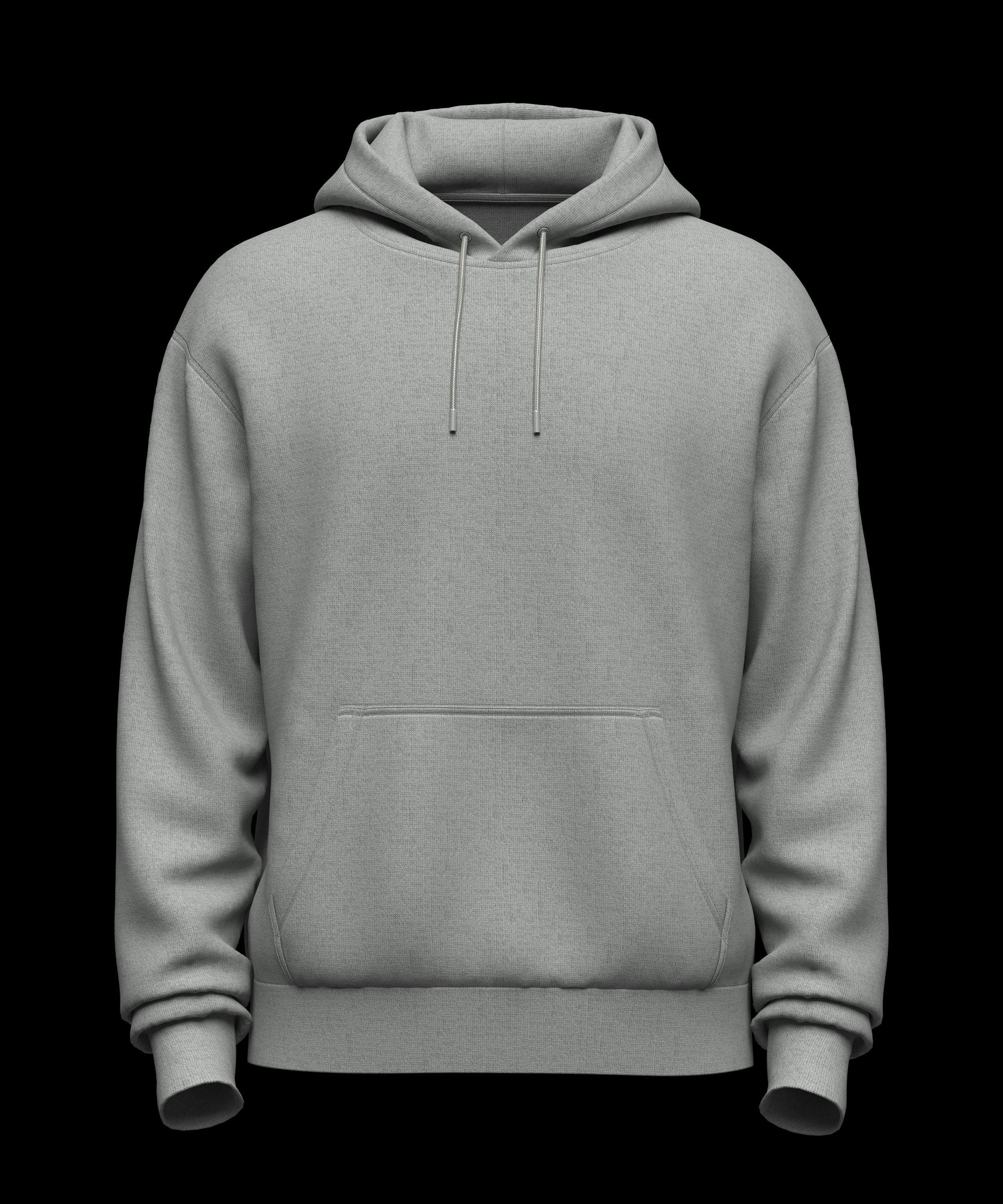 Mens Oversized Hoodie 3d Model 3D model_4