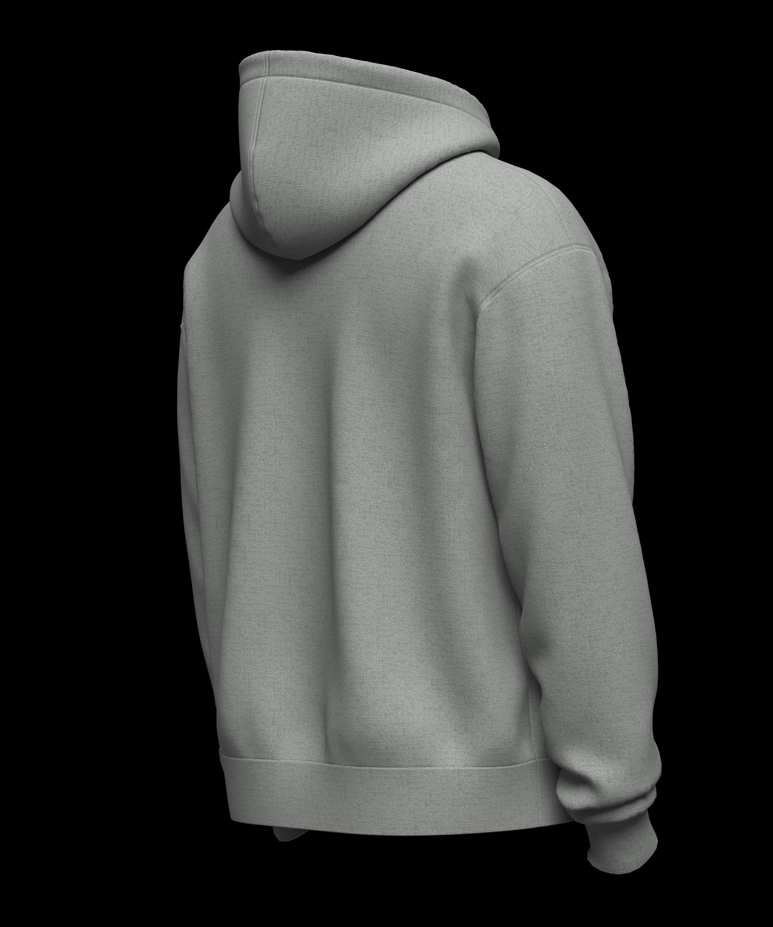 Mens Oversized Hoodie 3d Model 3D model_7