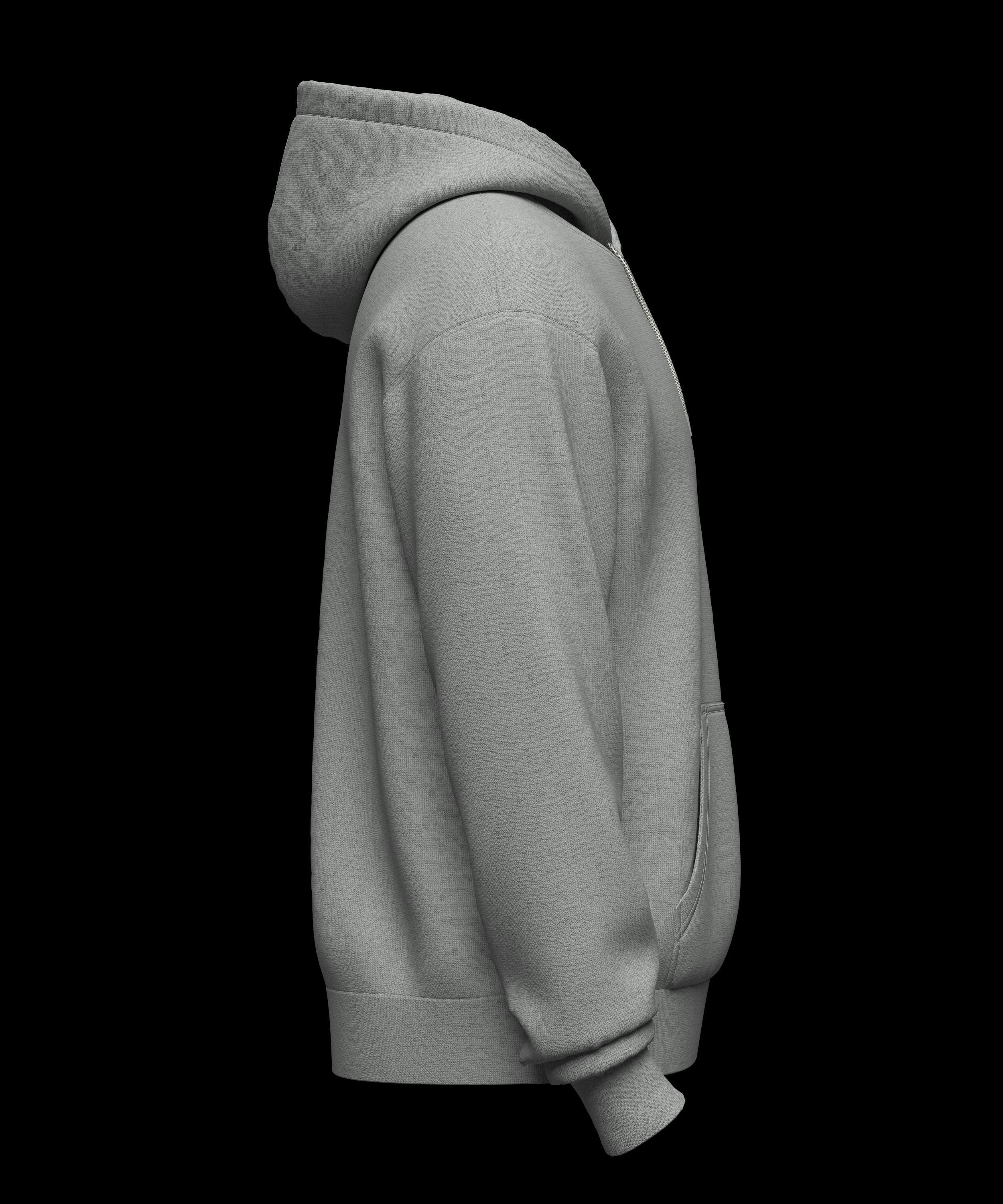 Mens Oversized Hoodie 3d Model 3D model_6