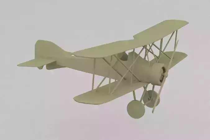 aircraft biplane 3D print model