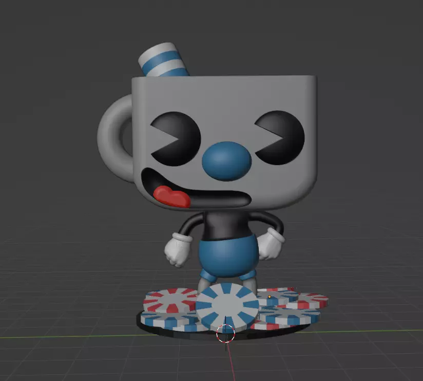 Cuphead clown with cup Free 3D print model