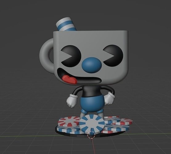 Cuphead clown with cup Free 3D print model