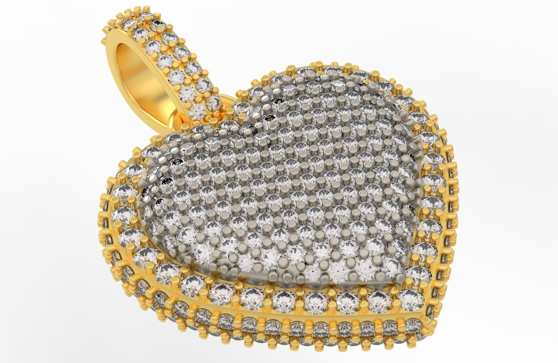 Heart Bubble  Pendant Big Size 3D print model_2