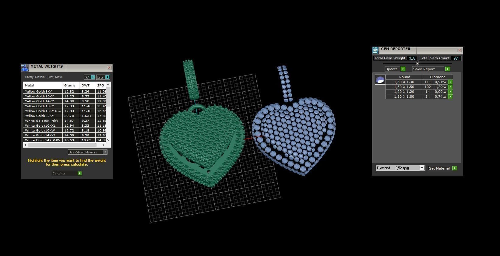 Heart Bubble  Pendant Big Size 3D print model_4