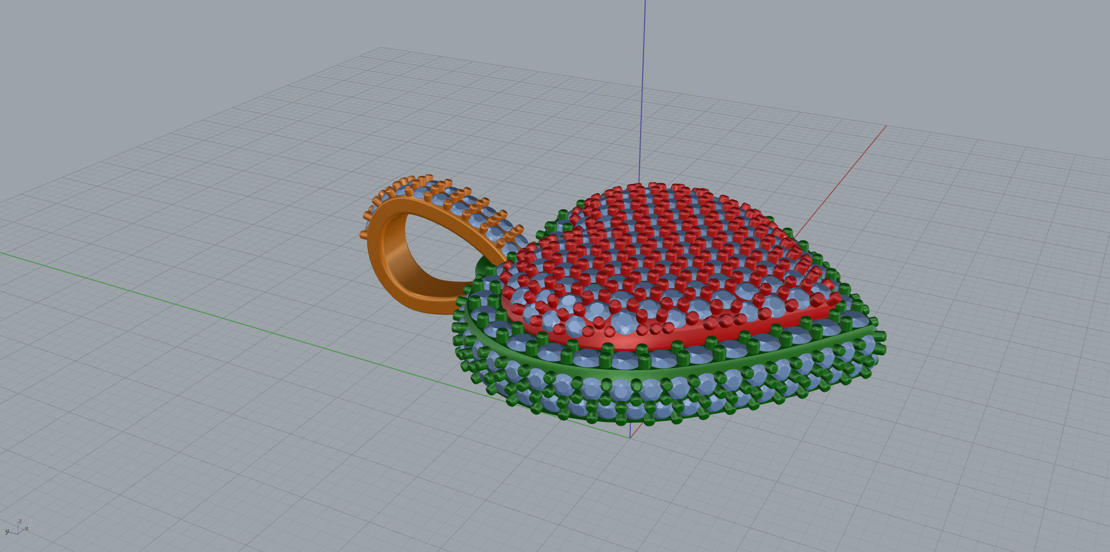 Heart Bubble  Pendant Big Size 3D print model_5