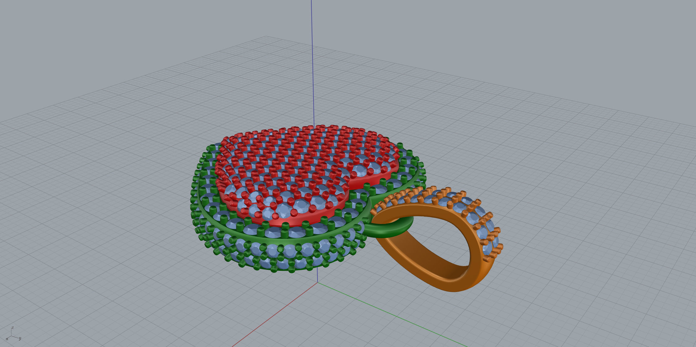 Heart Bubble  Pendant Big Size 3D print model_7