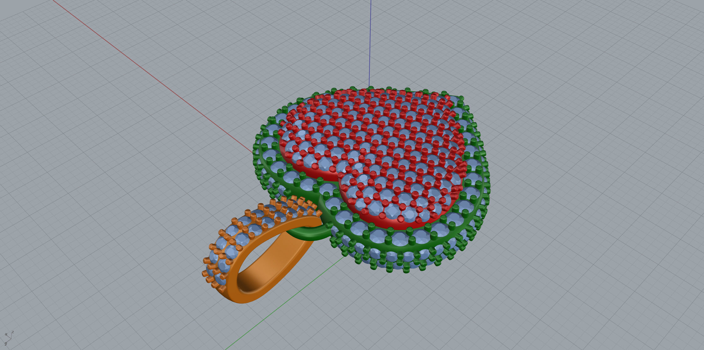 Heart Bubble  Pendant Big Size 3D print model_6