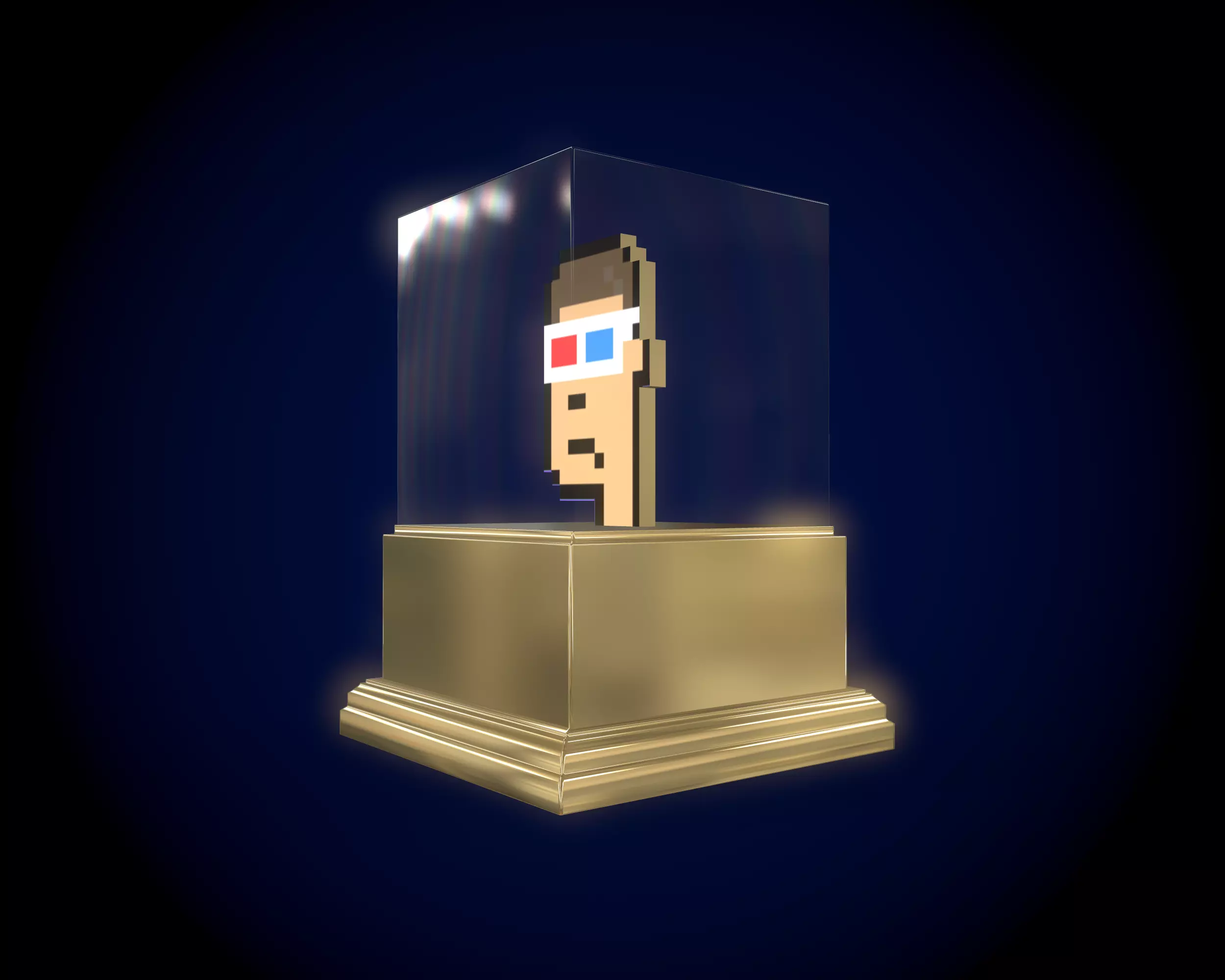 Gold Punk Low-poly 3D model