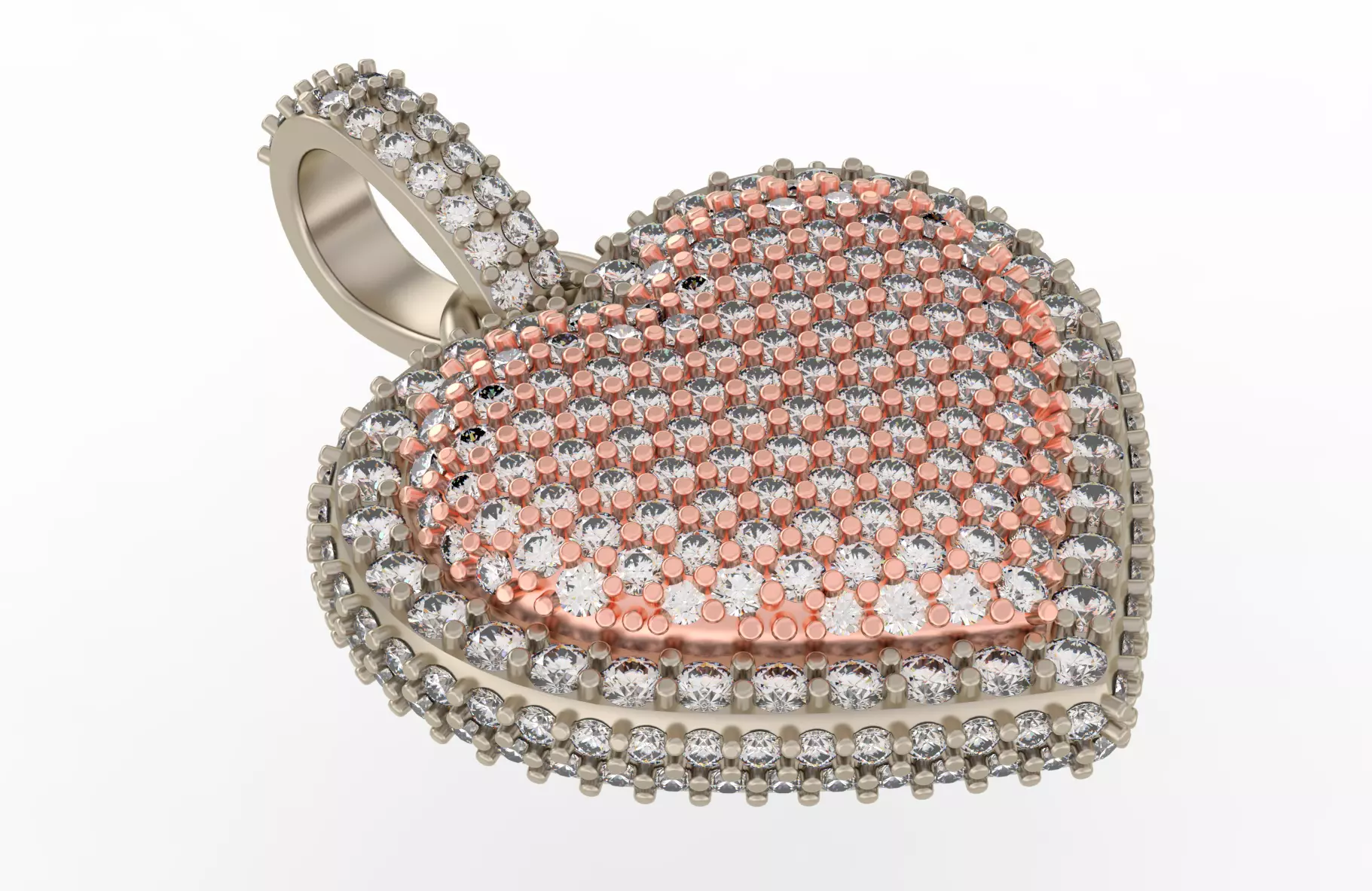 Heart Bubble Pendant Medium Size 3D print model