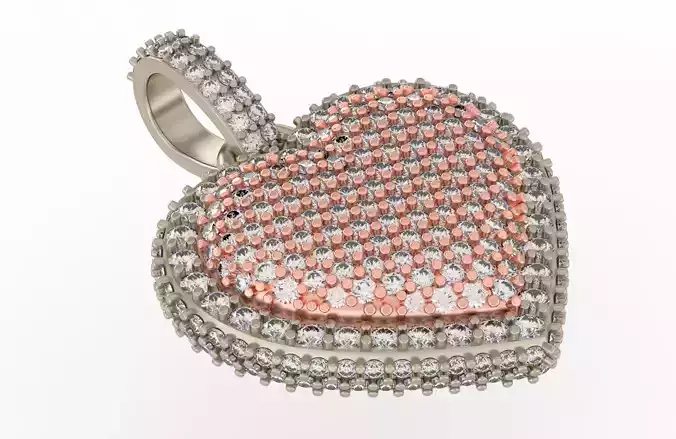 Heart Bubble Pendant Medium Size 