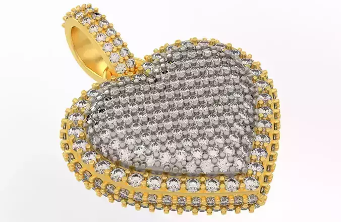 Heart Bubble Pendant Small Size 