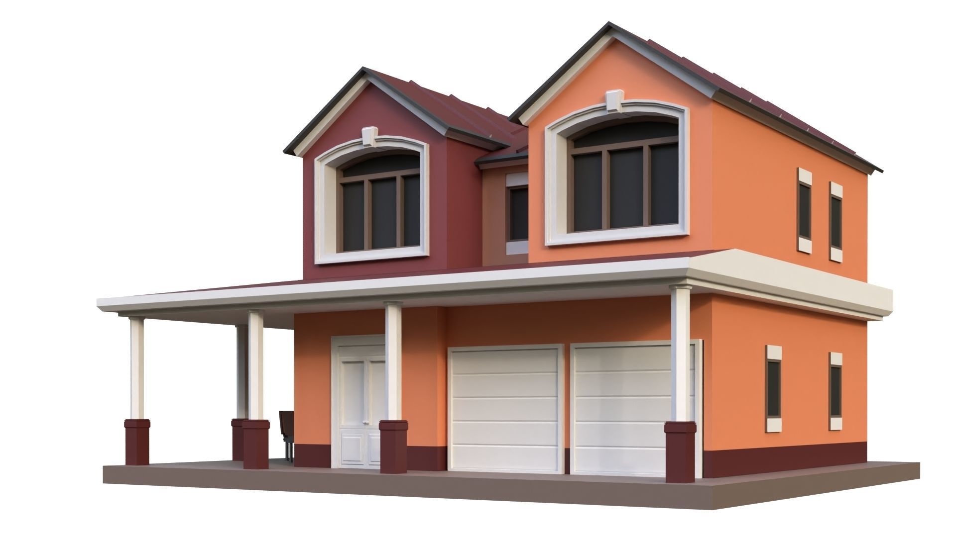 Low Poly 20 Houses Pack - Cartoon  Low-poly 3D model_16