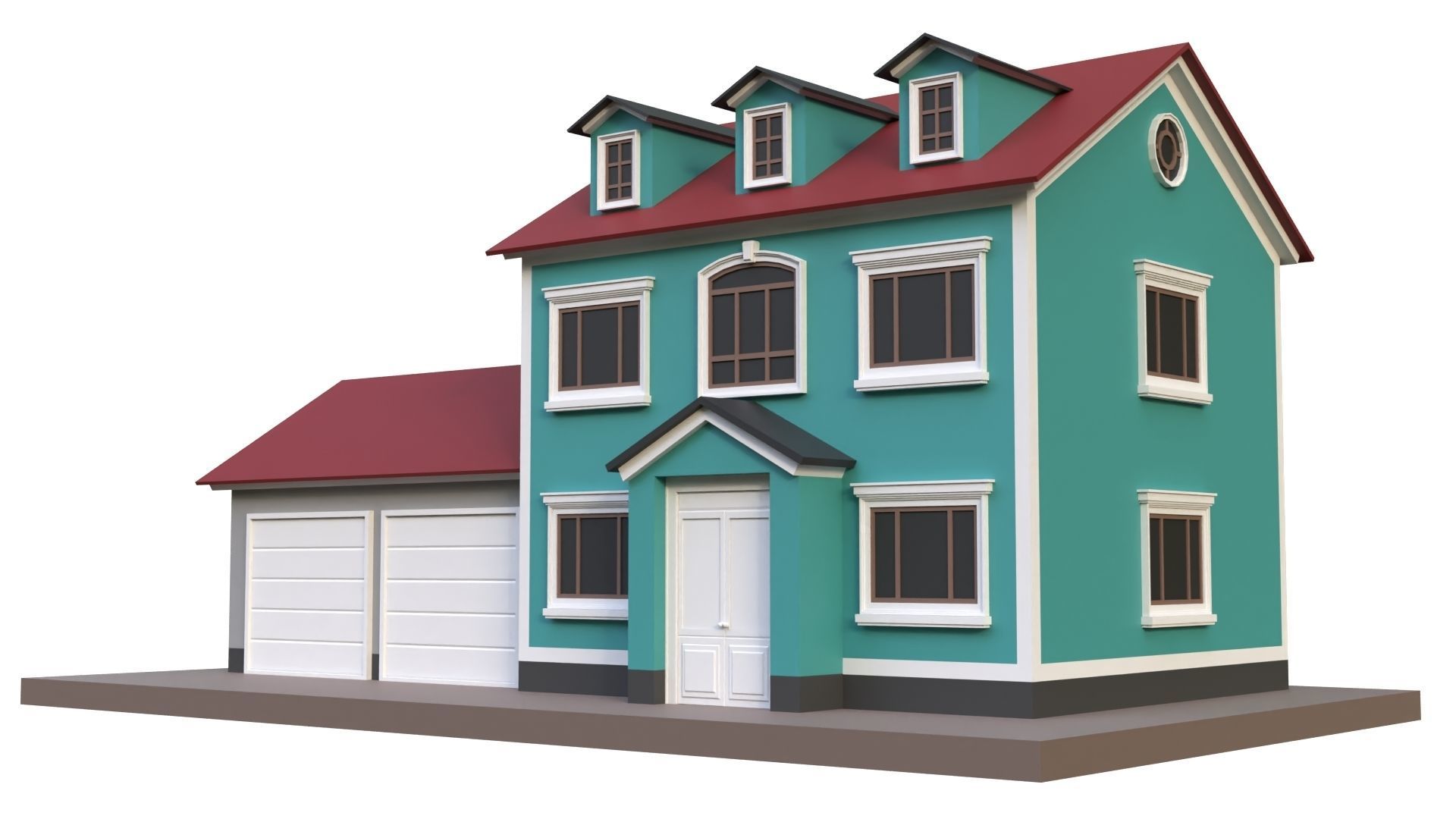 Low Poly 20 Houses Pack - Cartoon  Low-poly 3D model_8