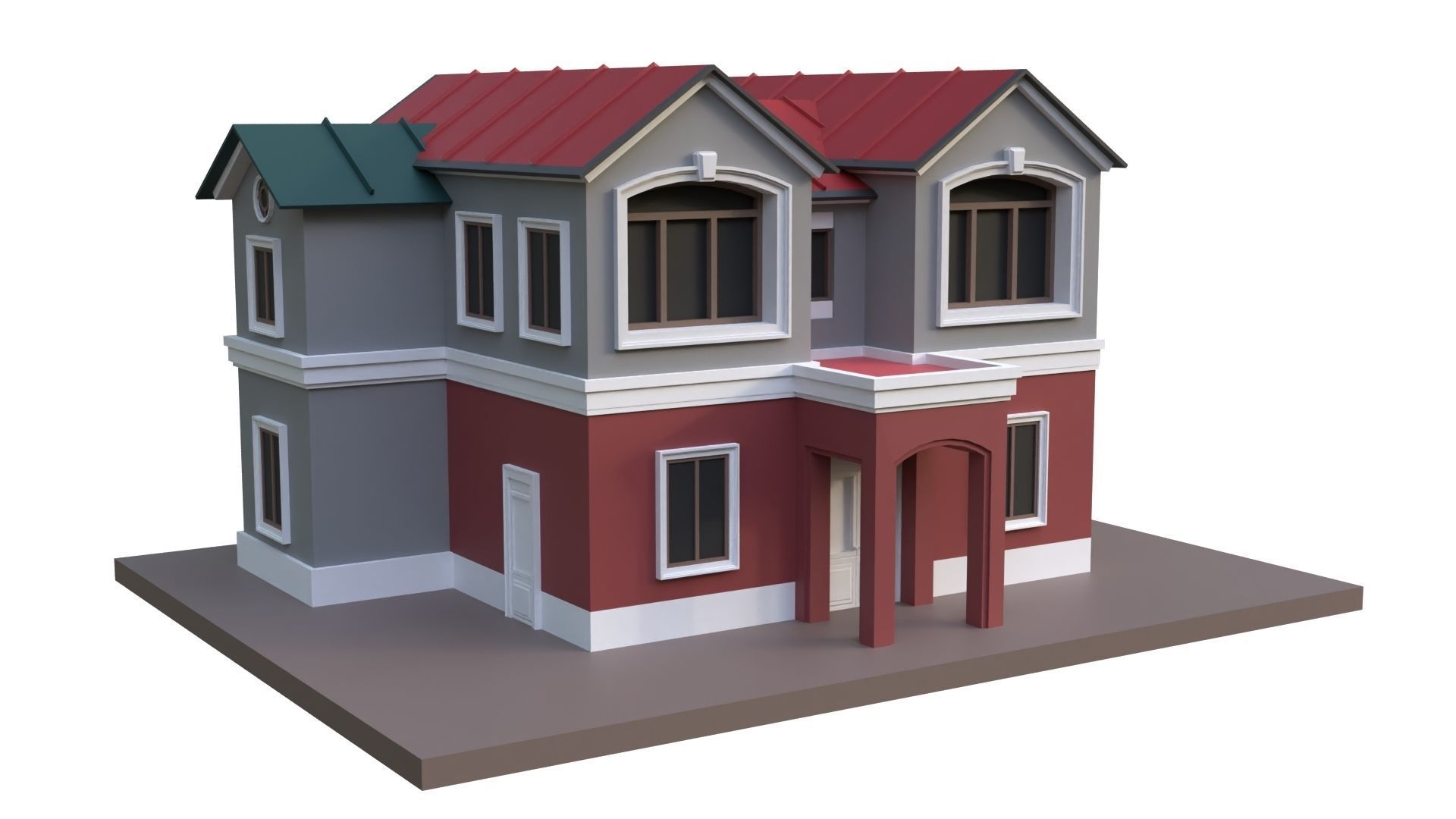 Low Poly 20 Houses Pack - Cartoon  Low-poly 3D model_11