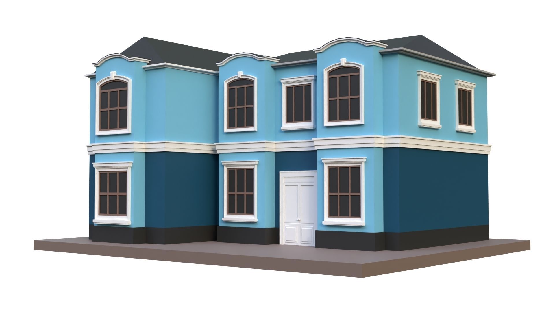 Low Poly 20 Houses Pack - Cartoon  Low-poly 3D model_9