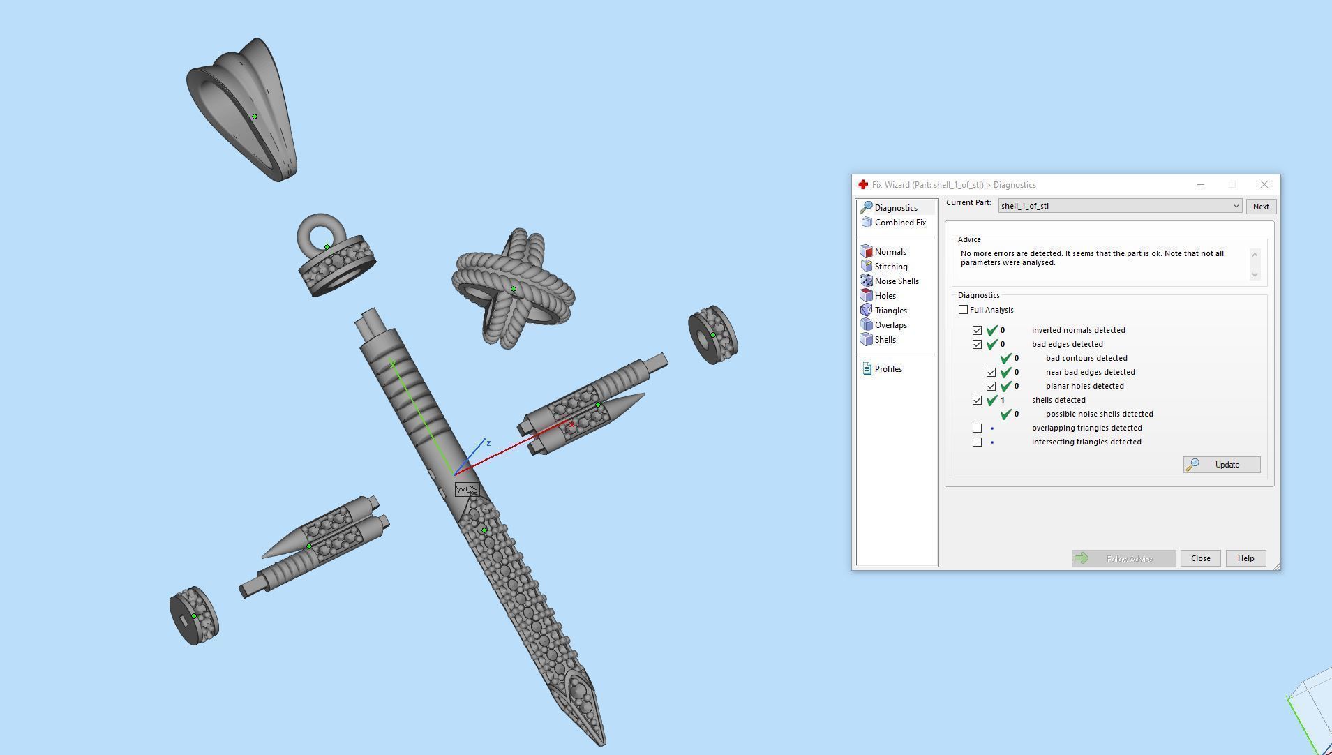 Nail Cross With Stones 3D print model_15