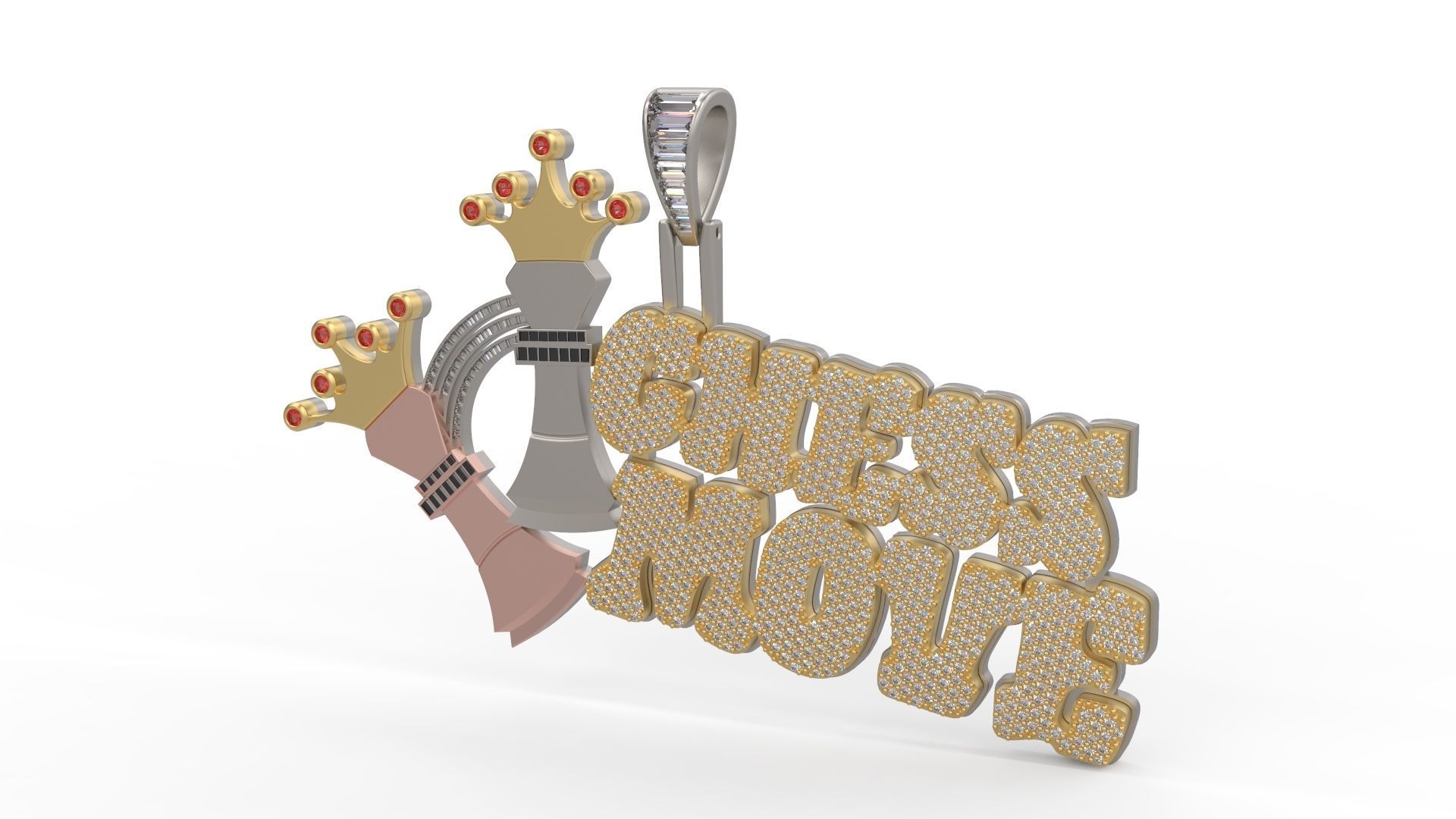 Chess Move Pendant 3D print model_1