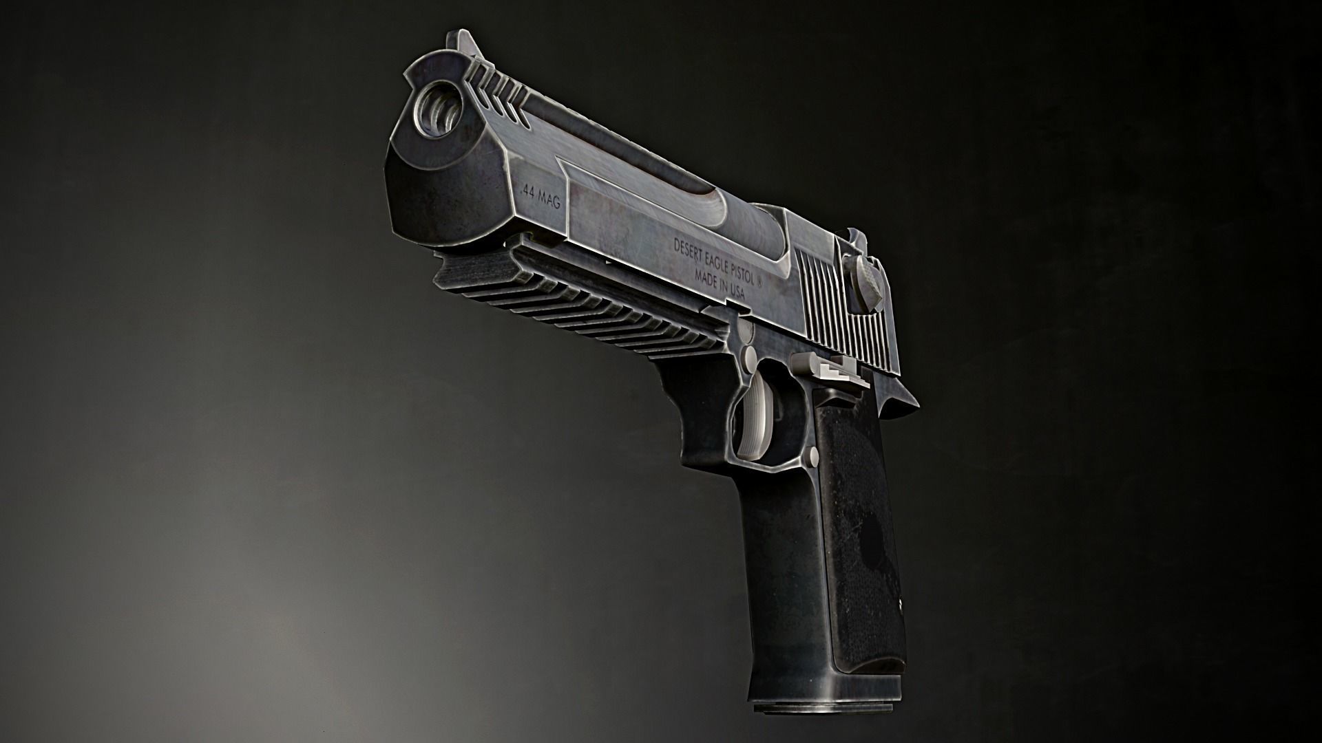 desert eagle gun Low-poly 3D model_4