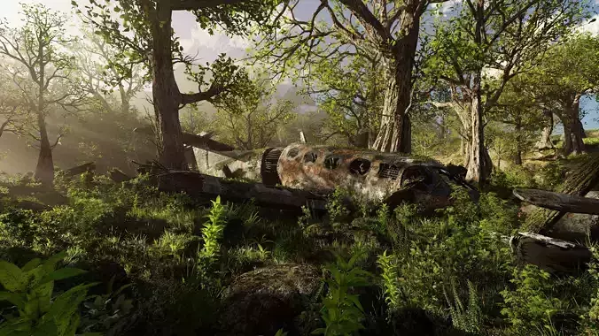 Crash Site Scene 3D model
