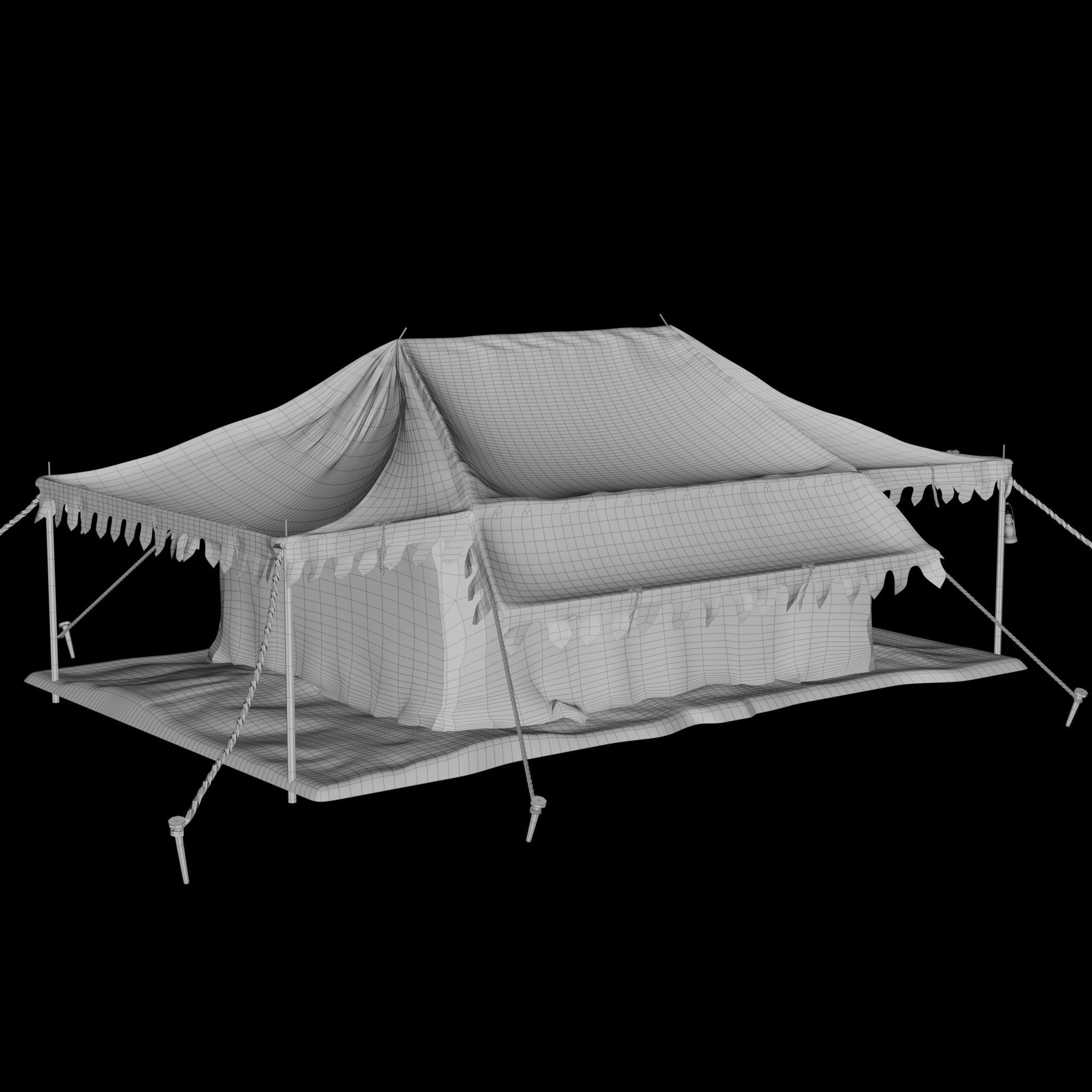 Indian Medieval Tent - 3 texture variations 3D model_14
