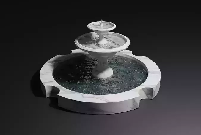 Decorative Fountain 3d Model 3D model