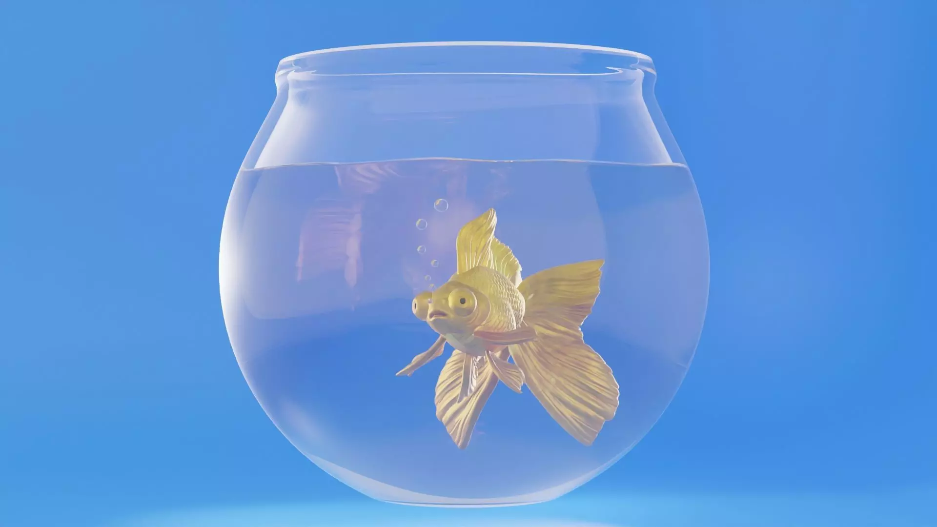 Goldfish aquarium 3D model_0