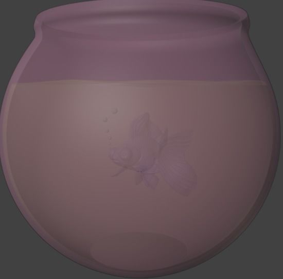 Goldfish aquarium 3D model_3