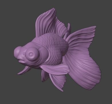 Goldfish aquarium 3D model_4