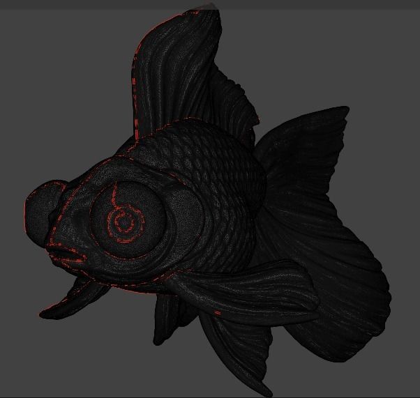 Goldfish aquarium 3D model_6