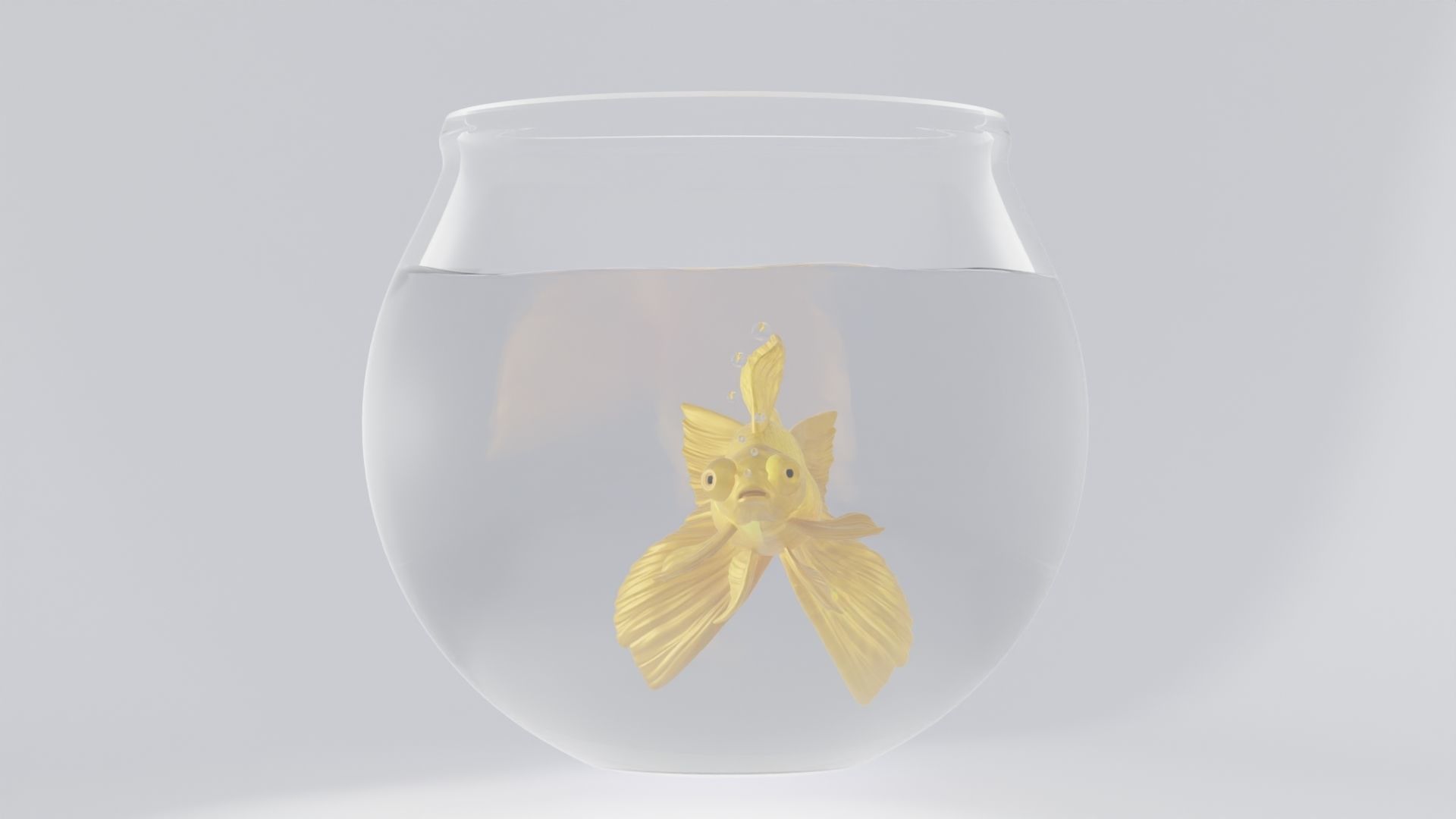 Goldfish aquarium 3D model_1