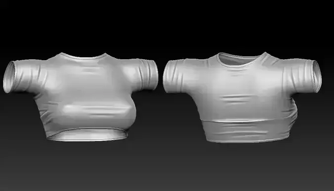 Women Shirt - 008 Low-poly 3D model