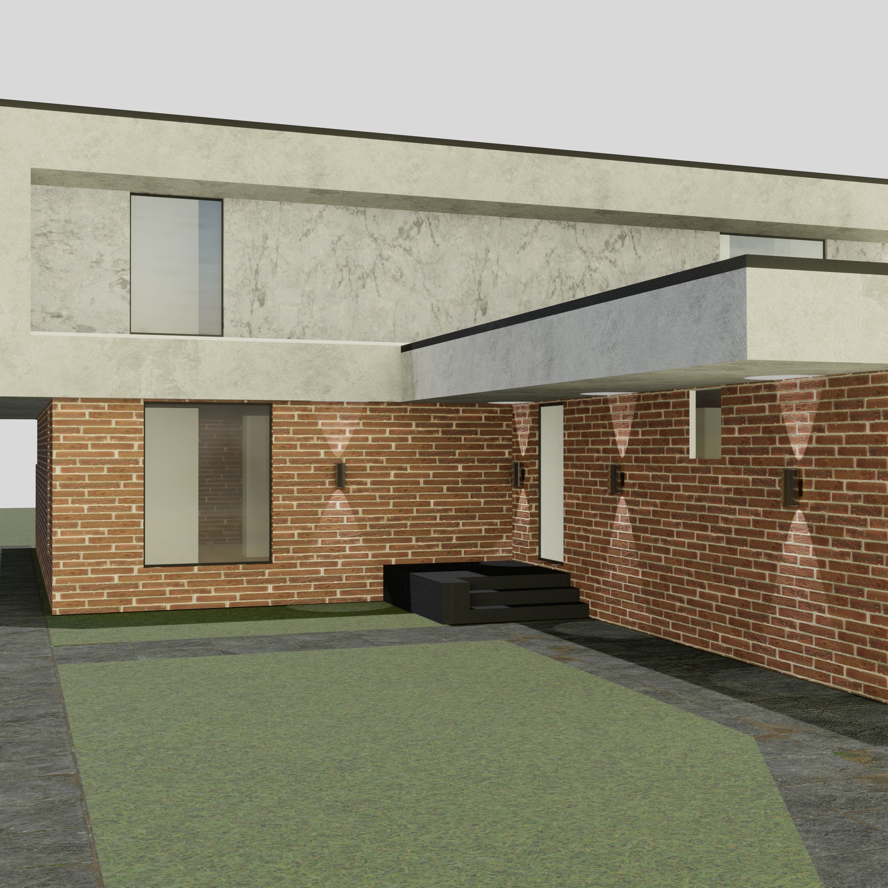 Villa house 3D model_7