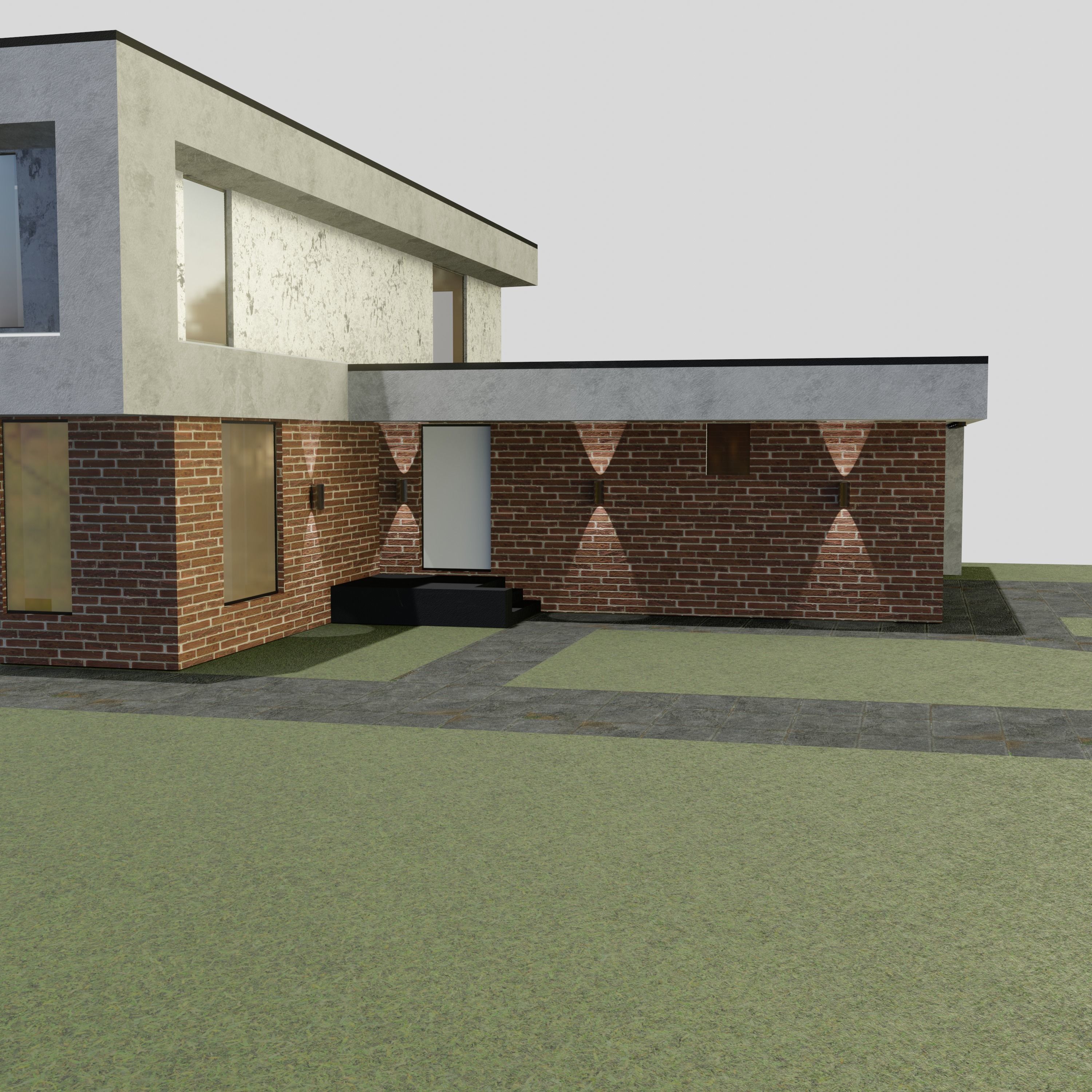 Villa house 3D model_8