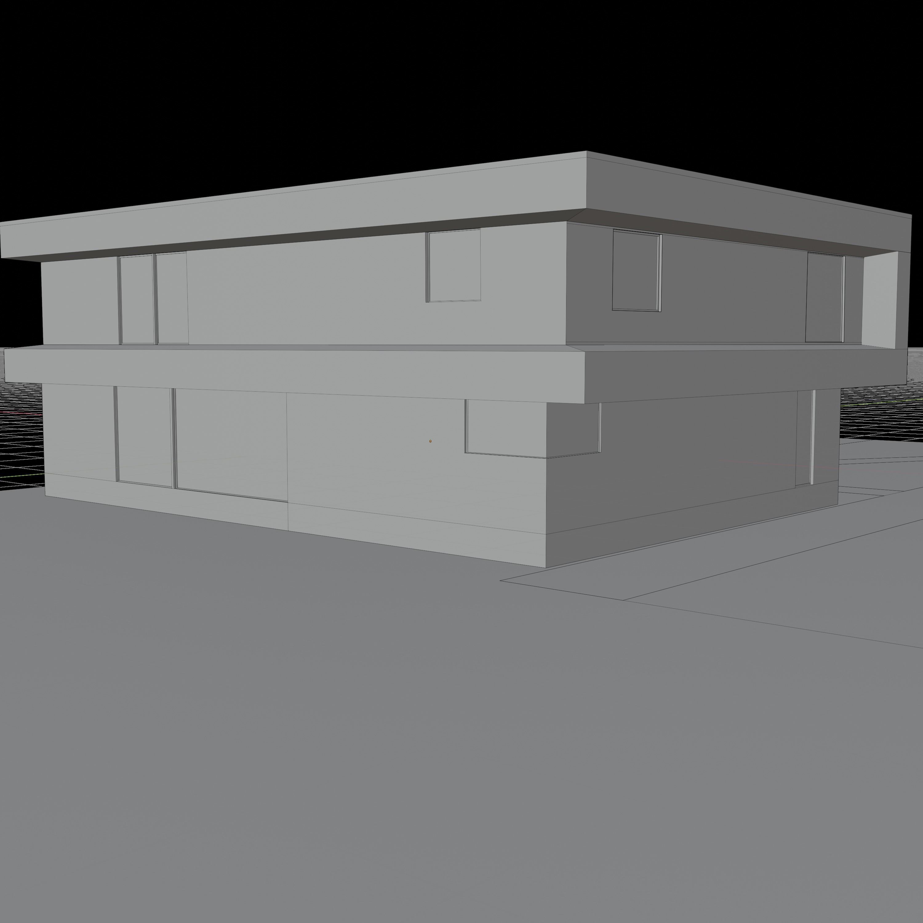 Villa house 3D model_12