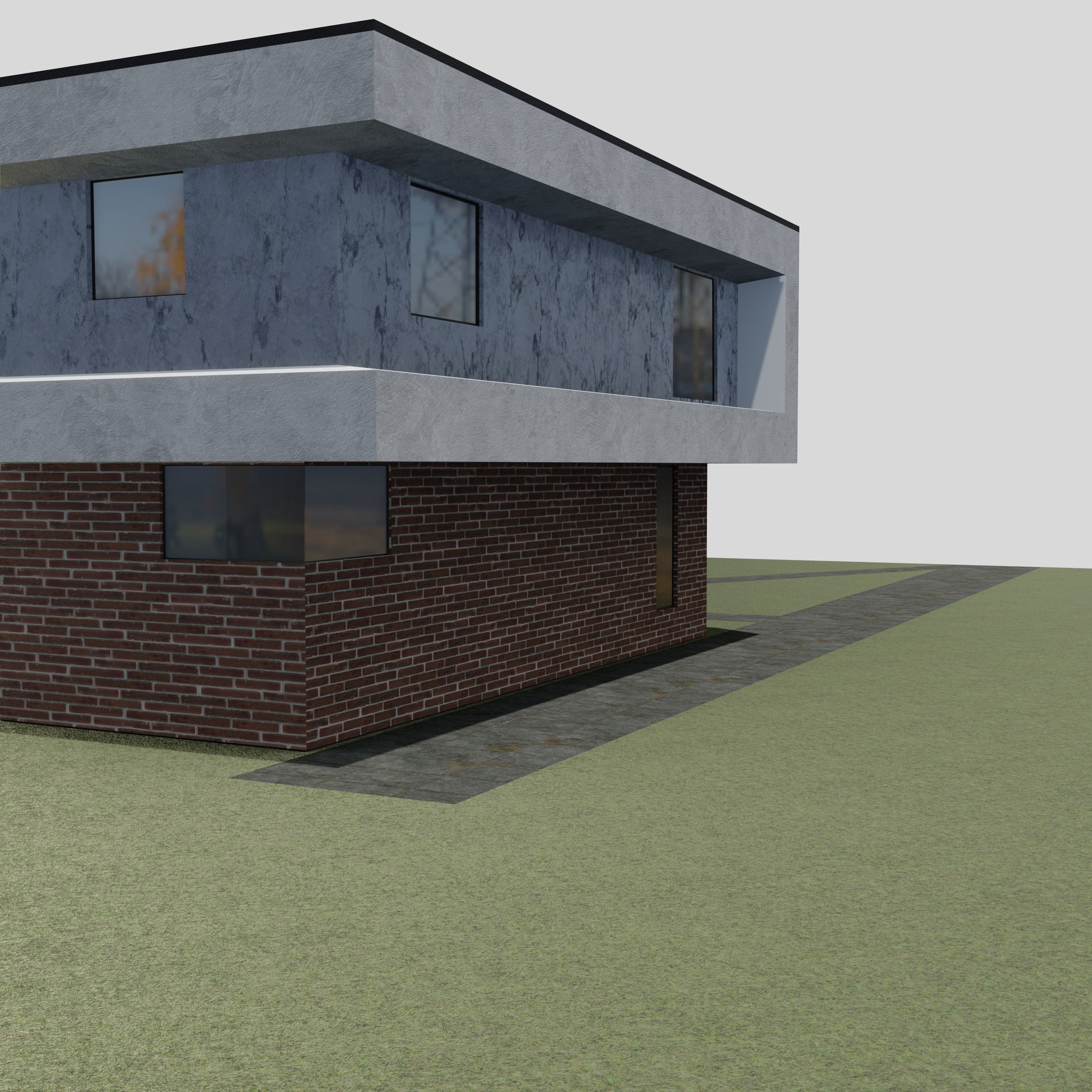 Villa house 3D model_6