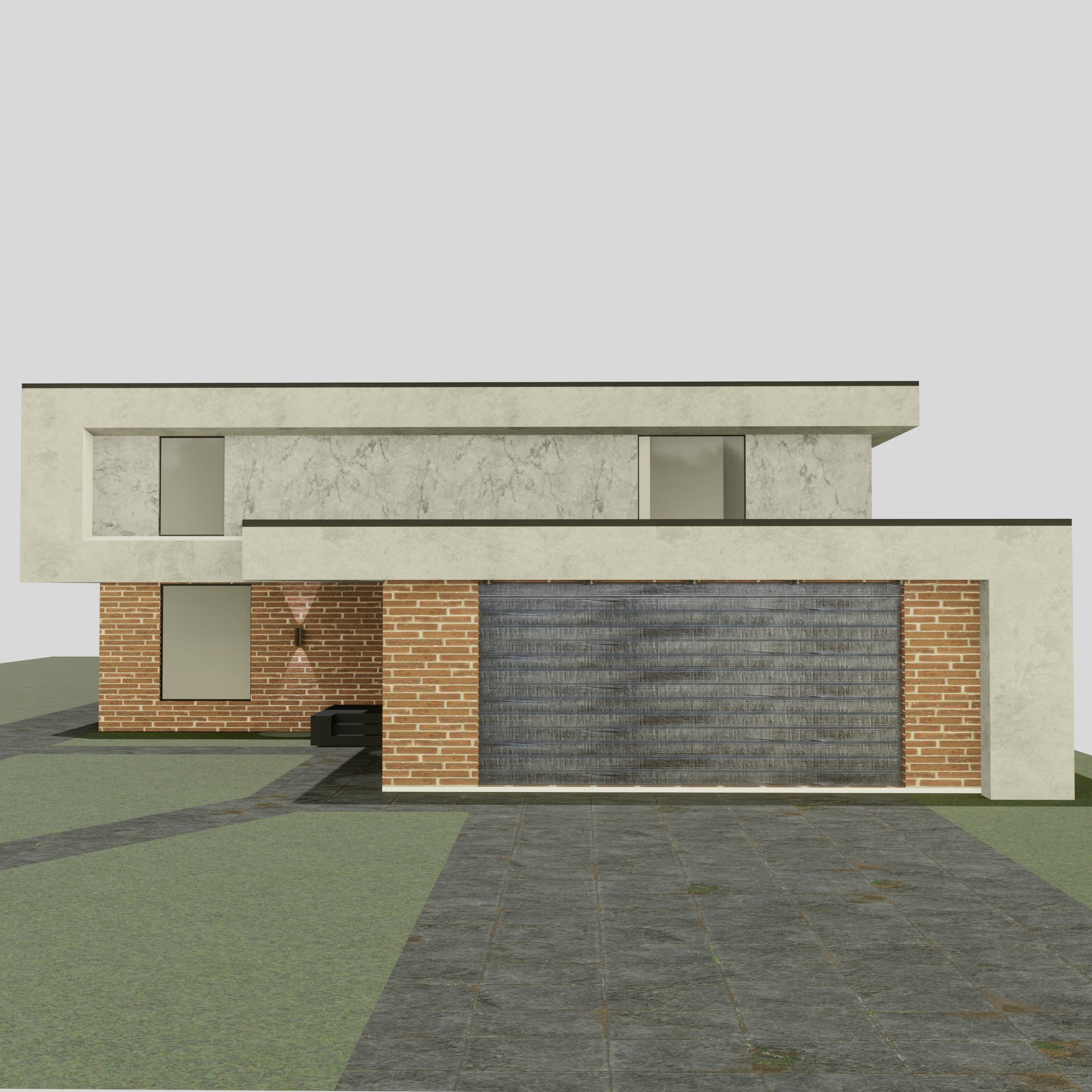 Villa house 3D model_4