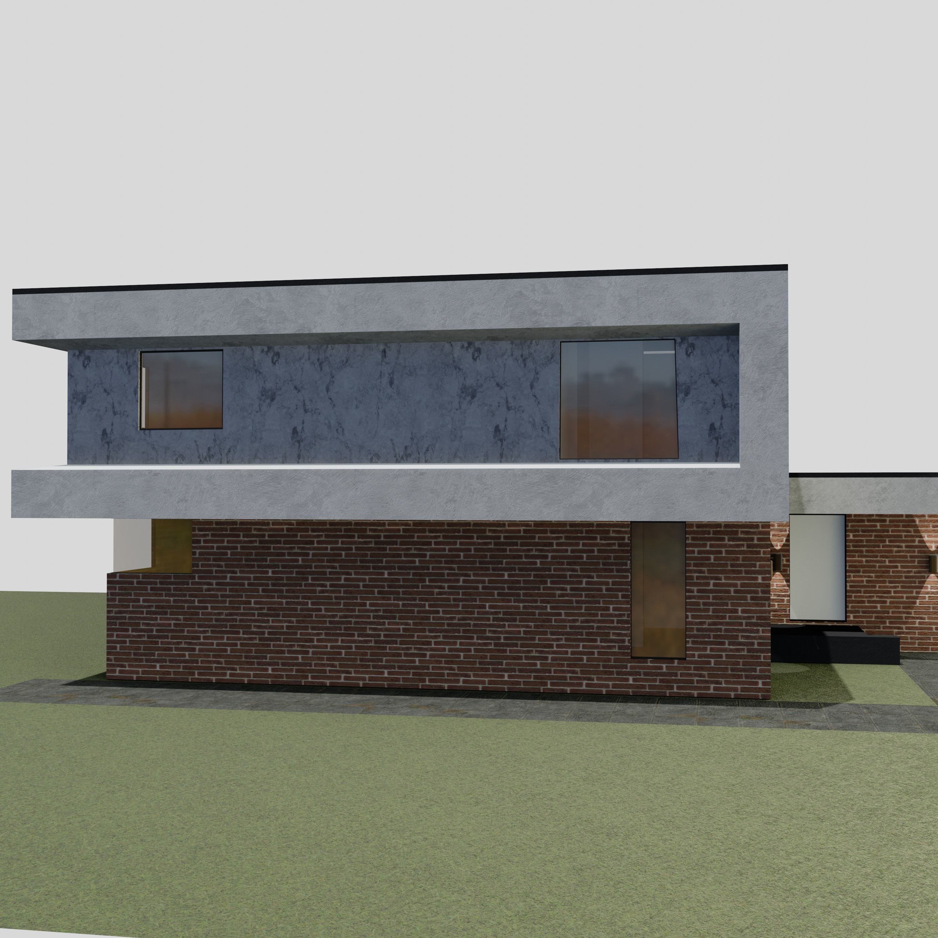 Villa house 3D model_3