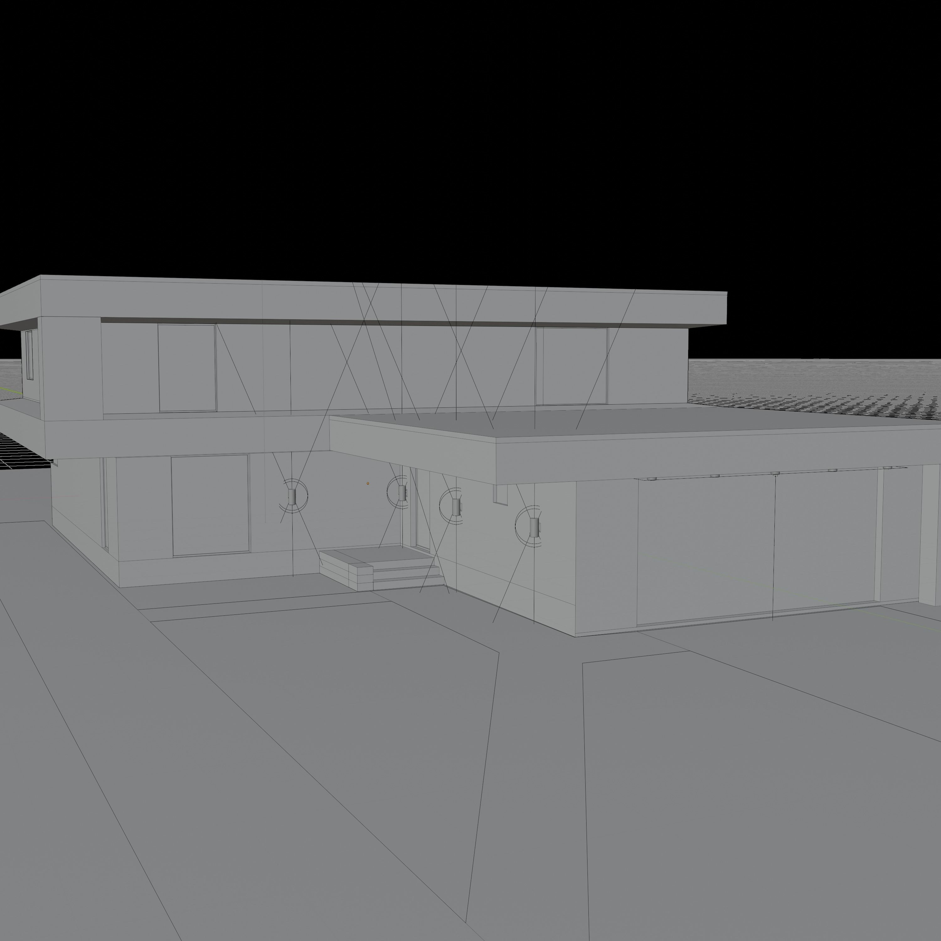 Villa house 3D model_10