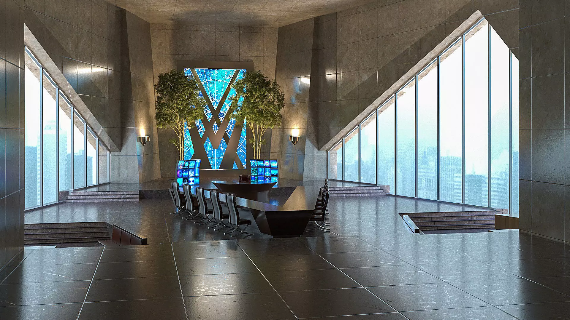 Global Governance meeting room 3D model