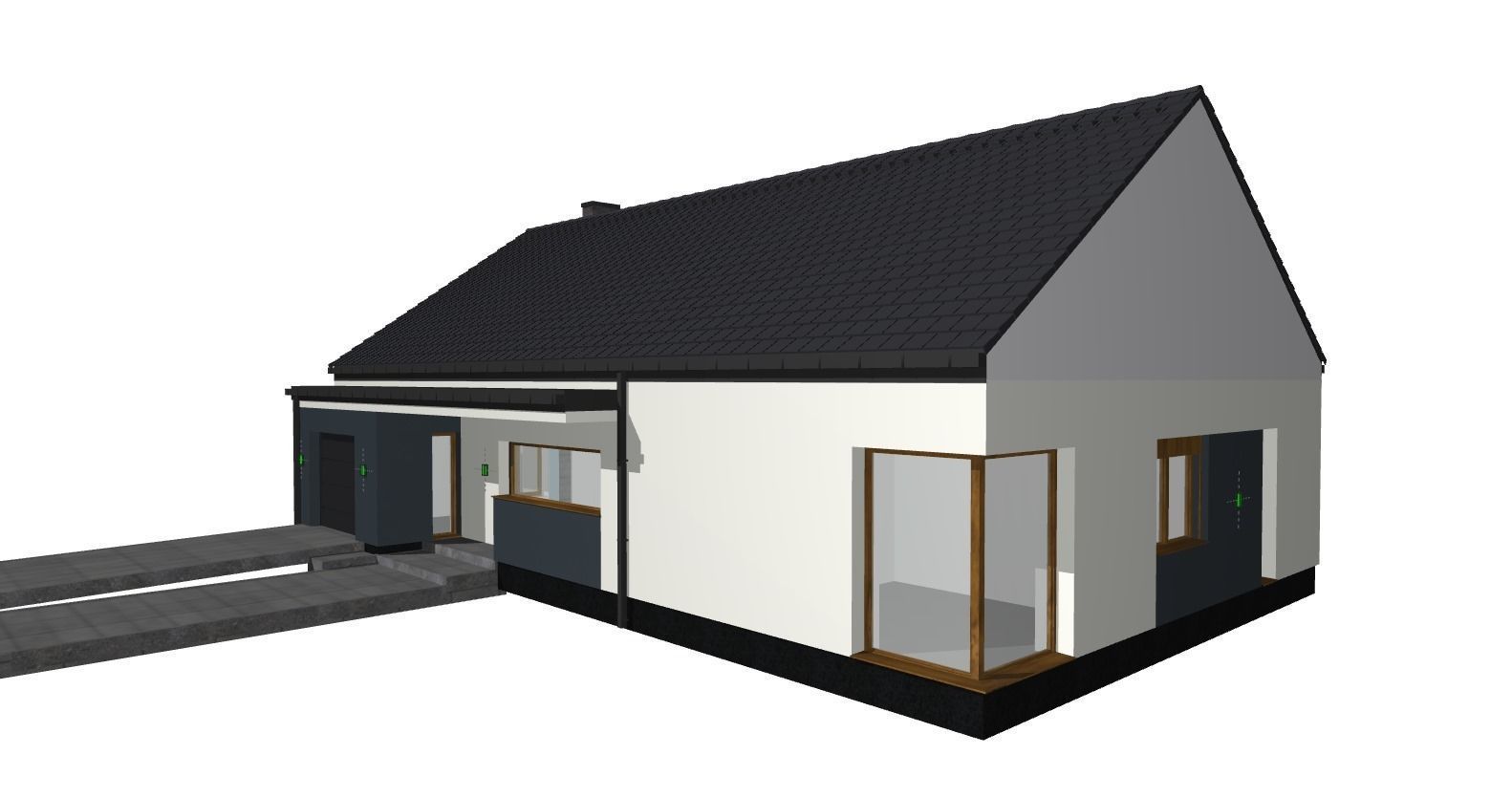 modern standard house model for render and game 3D model_4