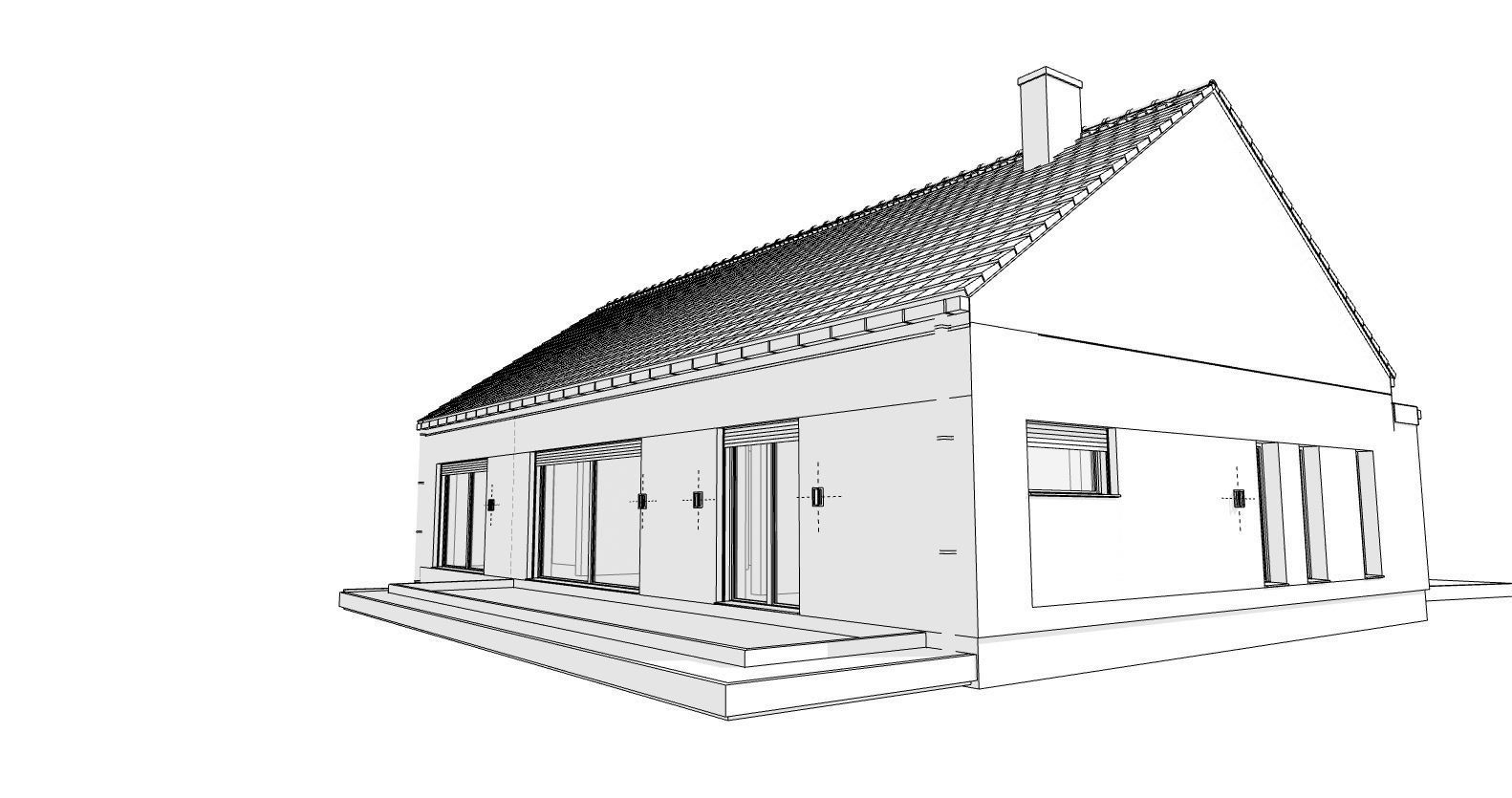 modern standard house model for render and game 3D model_7