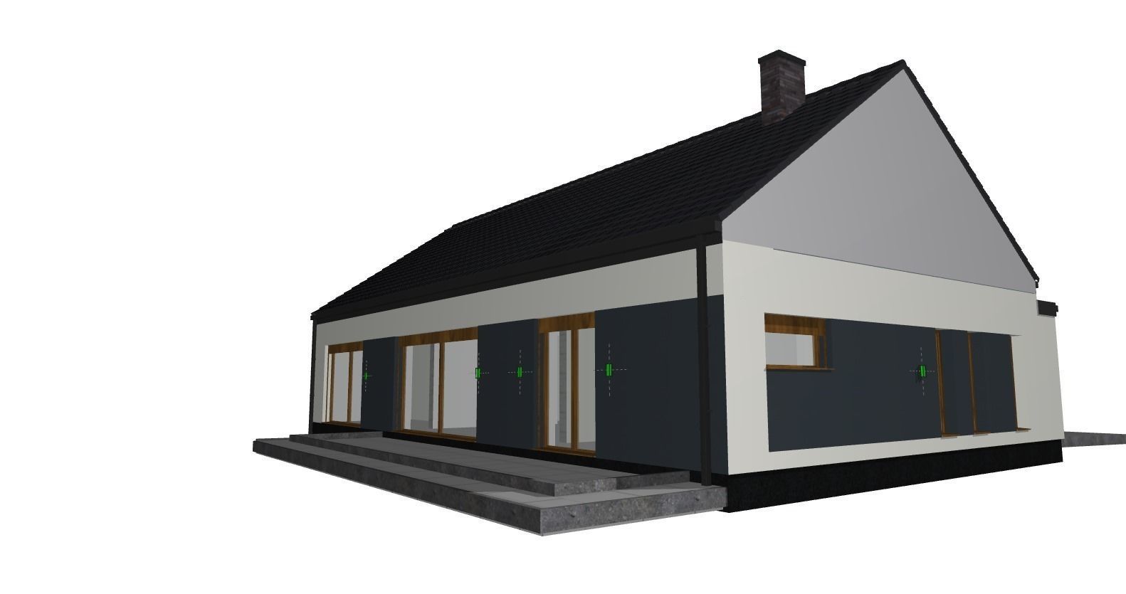 modern standard house model for render and game 3D model_8